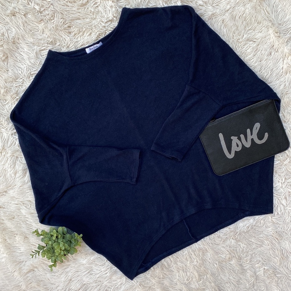 Jenny Boston Dolman Hacci Top 💗 Navy